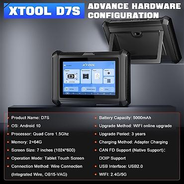 Alati za automobile: XTOOL D7S V2.0 (2026) – profesionalni dijagnostički tablet skener za — 14