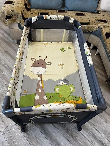 usaq ucun manejler: VAVA uşaq beşik–maney (portativ playpen) - Ölçü: təxmini 100×60 sm — 7