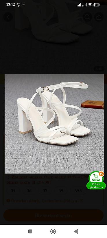 Basanoşka və səndəllər: Məhsul: Qadın zərif sandal. Çox rahat və gözəl görünüşlü - Model — 2