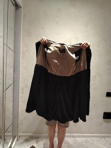 kurkalar: Qadınlar üçün qara rəngli kürk palto - Model: A-kesim, dizdən aşağı — 8
