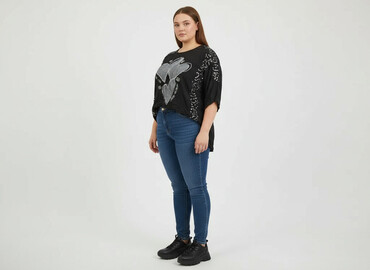 bluzy z cyrkoniami: Women's blouse, size 4XL
