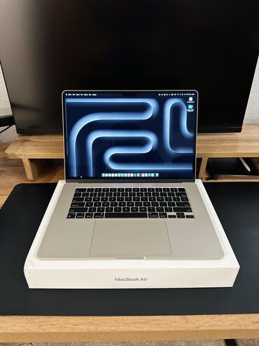 m3 air: Ультрабук, Apple, 16 ГБ ОЭТ, Apple M3, 15.6 ", Колдонулган, Жумуш, окуу үчүн, эс тутум SSD