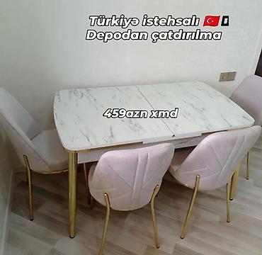acılan stol: Yeni, Açılan, Dördbucaq masa, 4 stul — 1
