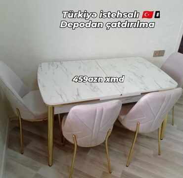 стулья и кресла: Qonaq otağı üçün, Açılan, Dördbucaq masa, 4 stul