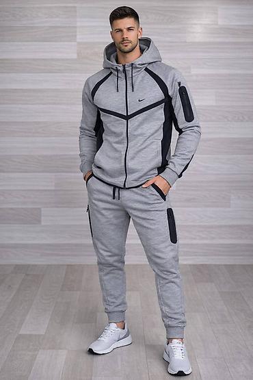 Trenerke: Muški komplet trenerke – dukserica na rajsferšlus i donji deo - Boja — 11