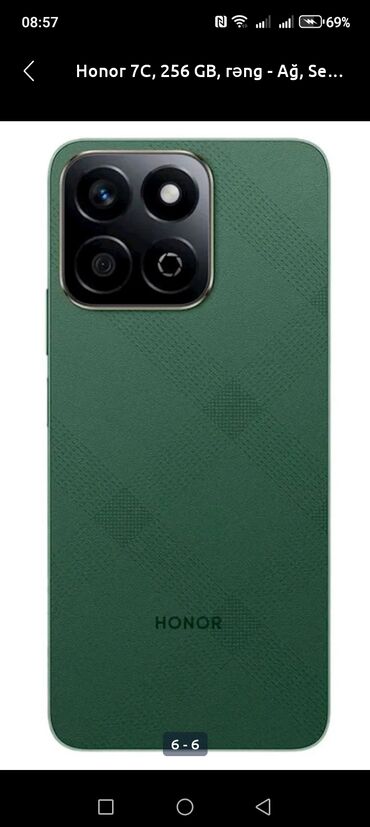 sim nomre sifaris etmek: Honor X7, 256 GB, Barmaq izi, İki sim kartlı, Face ID