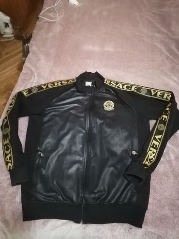 duks sa kragnicom: Sweatshirt, XL (EU 54), Versus Versace, color - Black, With a zipper