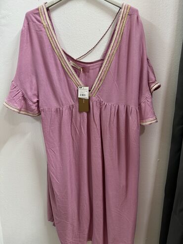 sinsay haljine: WomenS Secret XL (EU 42), color - Pink, Cocktail, Short sleeves