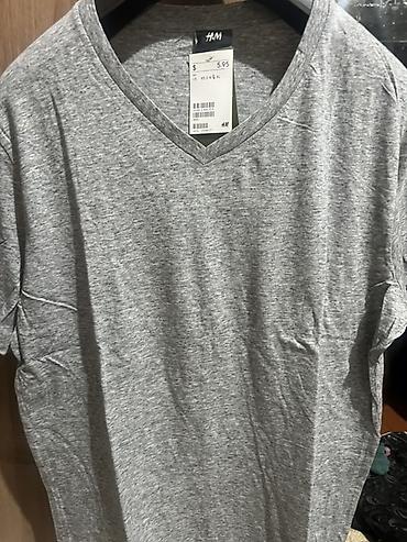 pull and: Мужская футболка, S, M, L, H&M, Новый, цвет - Серый — 1
