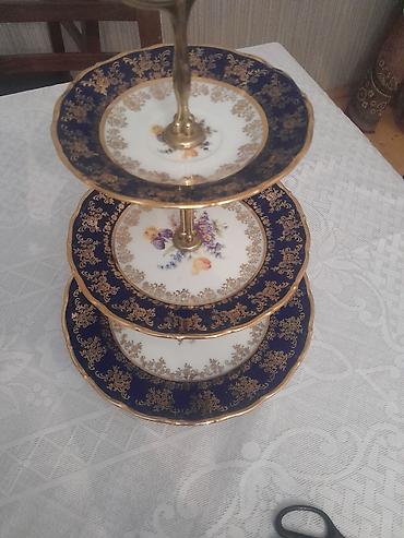 Tort və şiriniyyat qabı, rəng - Göy, Farfor lalafo.az -da Tort və şiriniyyat qabı, rəng - Göy, Farfor