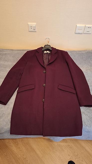 deri plas: Brend: Topman Model: Klassik palto Rəng: Tünd bənövşəyi/bordo Kəsim — 2