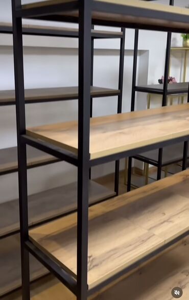 встроенная офисная мебель: Офисный стеллаж, Дерево, цвет - Черный