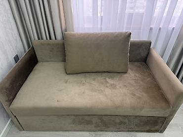 divan carpayi: Rahat və kompakt divan‑çarpayı - Rəng: açıq qəhvəyi/bej - Material — 8