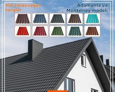 Çerepitsa: Metal dam örtükləri, rəng - Yaşıl, Pulsuz çatdırılma, Zəmanətli, Kredit yoxdur — 2