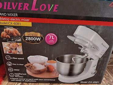 corek qizardan: Məhsul: Silver Love masaüstü elektrik mikseri Model: CX-6081 - Güc — 1