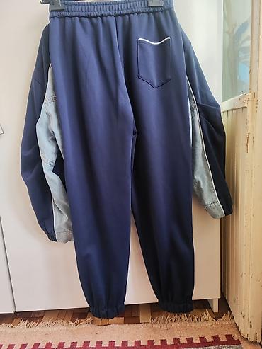 dsx cevik forma: İki parçalı unisex dəst – cins və trikotaj kombini - Üst: Açıq mavi — 6