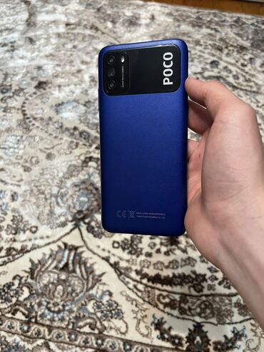поки: Poco M3, Колдонулган, 64 ГБ, түсү - Көк, 2 SIM