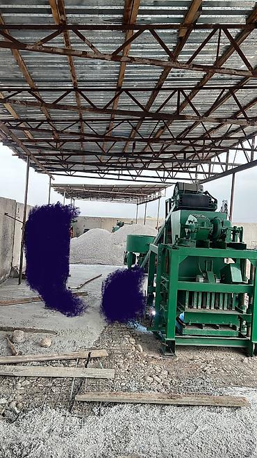 Производство пескоблоков: Пескоблок станок автоматика сатылат. Мешалка, лента, араба, станок — 2