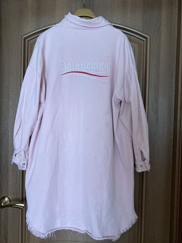 летние джинсовые платья: Рубашка S (EU 36), M (EU 38), L (EU 40), цвет - Розовый