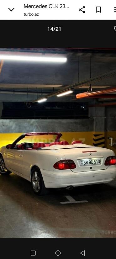 mesok satisi: Mercedes-Benz CLK Cabriolet – ağ eksteryer, parlaq qırmızı dəri — 6