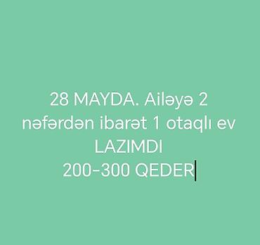 gence gunluk kiraye evler: Axtarış: 28 May metrosu ərazisində ailə (2 nəfər) üçün 1 otaqlı kirayə — 1