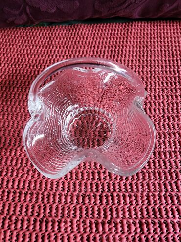 Ostali kućni dekor: Korpica nova vintaz,duvano staklo. Nova korpica na korpi u staklu — 5