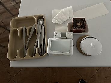 Mətbəx aksesuarları dəsti - Bıçaq, qaşıq və çəngəl üçün plastik