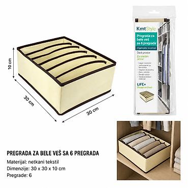 KMT Bež kutija za odlaganje sa 6 pregrada 3283143 Praktičan