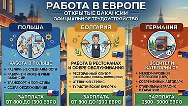 работа на эвропа: Работа - Германия, Такси, логистика, доставка, Официальное трудоустройство — 1
