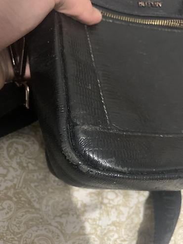 Барсетки: Сумка через плечо BUTUN, мужская - Материал: черная фактурная кожа с — 7