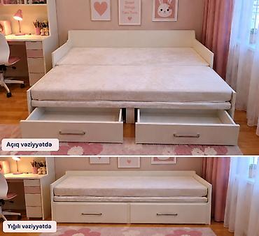 2 neferlik: Uşaq otagi ucun divan + 2 neferlik taxt .Alti siyirmeli eni 150 — 1