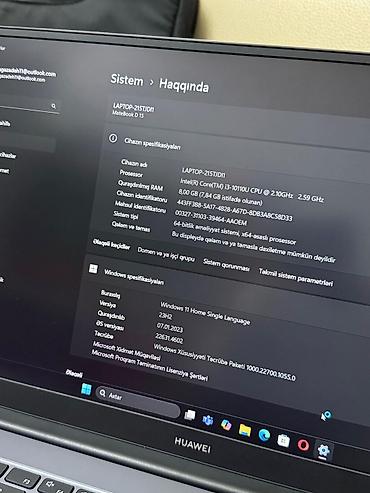 Huawei: Huawei MateBook D 15 noutbuk Texniki xüsusiyyətlər: - Ekran: 15.6" — 4