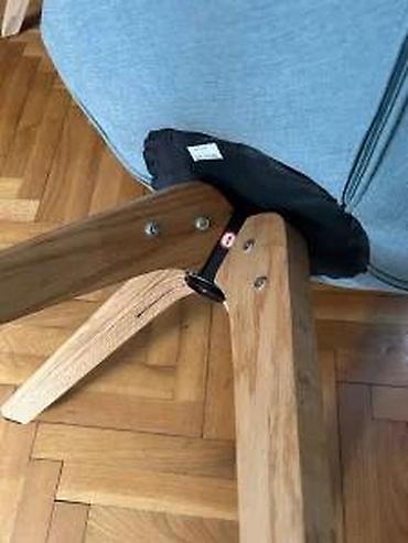Kancelarijske stolice: Podesiva radna/klupska stolica sa naslonima za ruke i drvenim nogama — 18