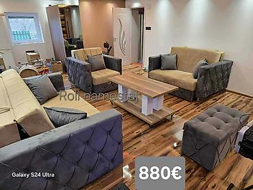 Stilske garniture: Komplet tapaciranih garnitura za dnevni boravak – moderan Chesterfield — 11