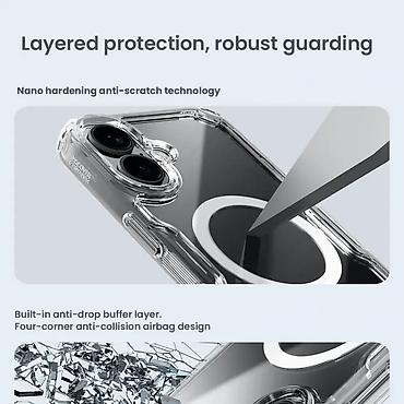 Maske i futrole za telefone: Maska Nillkin Nature Pro Magnetic za iPhone 16 6.1 plava. Uz brzu — 8