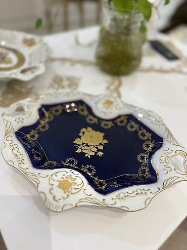 cerez: Boşqablar, 1 əd, rəng - Göy, Farfor — 2