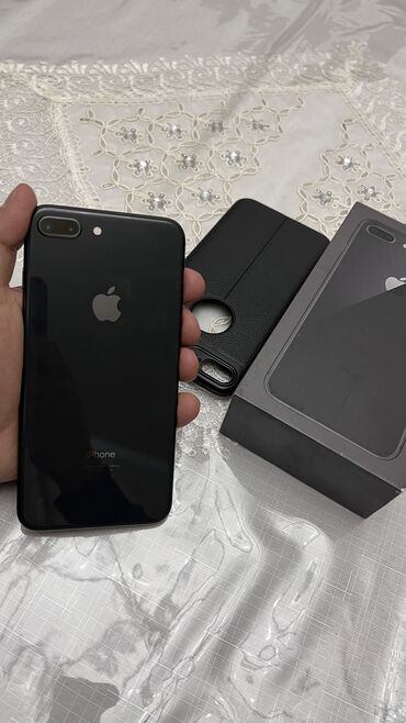 iphone 6 plus v: IPhone 8 Plus, Б/у, 64 ГБ, Черный, Чехол, Коробка, 75 %