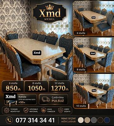 en ucuz perdeler: Xmd Mebel – Klassik ziyafət masası dəsti - Masanın üzərində zərif — 1