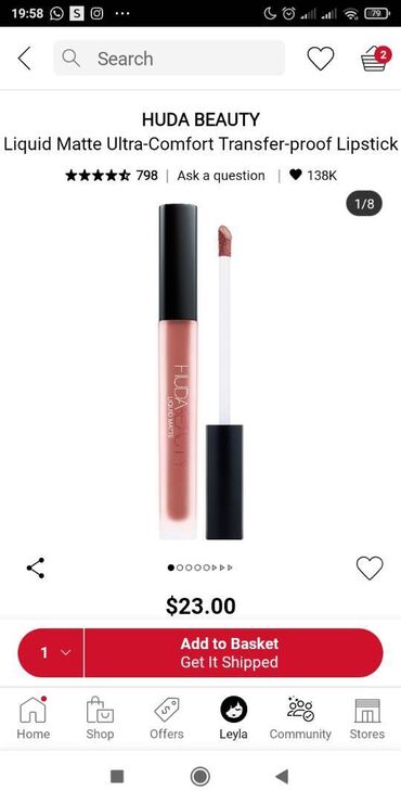 huda beauty tonal krem rengleri: Помада для губ, Новый, Бесплатная доставка