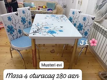Masalar və oturacaqlar: Mətbəx üçün, Yeni, 4 stul — 1