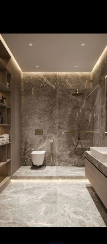 Укладка плитки: Услуги по облицовке ванных комнат и душевых плиткой/керамогранитом под — 19