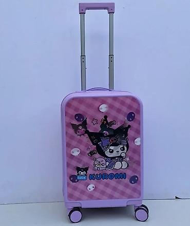 Rančevi, torbe i koferi: Dečji kofer na točkiće – Kuromi dizajn, ljubičasti - Šarmantan kofer — 6