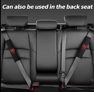seat exeo: Avtomobil üçün təhlükəsizlik kəməri qoruyucusu — Qara, Spider dizayn — 3
