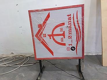 Reklam lövhəsi iki tərəfli işıqlı istifade olunmayıb ölçü