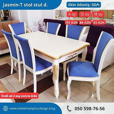 ay: Qonaq otağı üçün, Yeni, Açılan, Kvadrat masa, 6 stul — 9