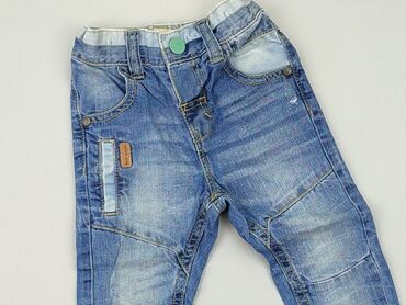 spodnie reserved jeansy: Spodnie jeansowe, Next, 6-9 m, stan - Bardzo dobry