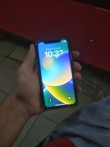 стёкло: IPhone X, Б/у, 256 ГБ, Белый, Защитное стекло, Чехол, Кабель, 100 %