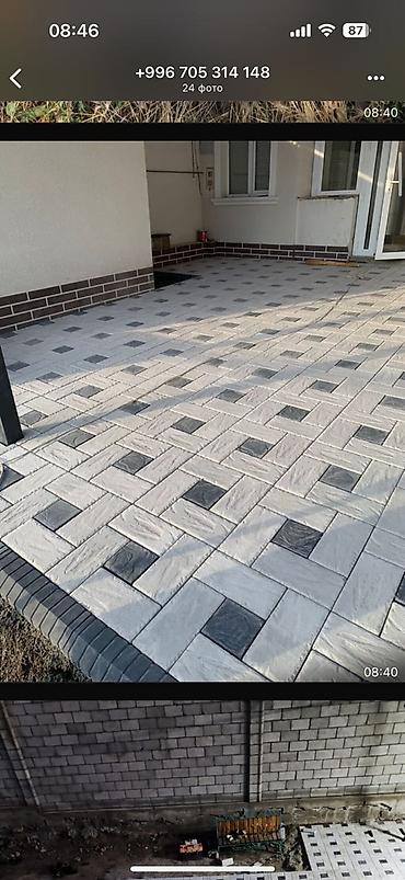 Брусчатка кирпич: Брусчатка кирпич, Другое применение, Бетонная, Литая, Новый, Гарантия, Укладка, Бесплатный выезд — 19