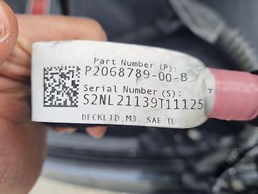 m3 gtr: Baqaj qapağı (decklid) elektrik naqil dəsti – Tesla Model 3 üçün Part — 1