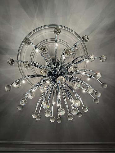 işıq artıran: Çılçıraq, 10 və daha çox lampa, Xrustal — 2